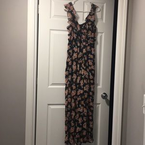 Black dress with the flowers